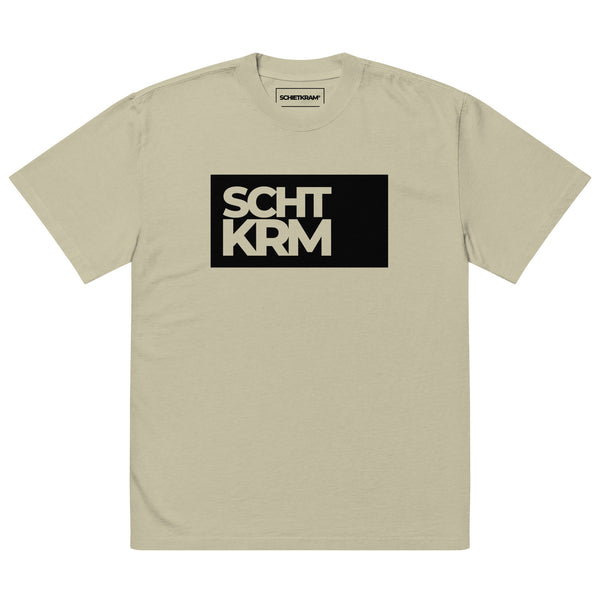 Oversized faded T-shirt - SCHTKRM black Faded Eucalyptus ein Produkt von SCHIETKRAM