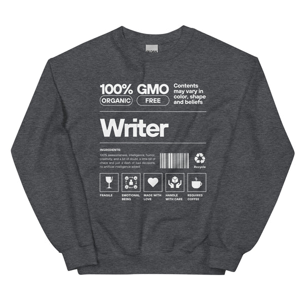 Sweatshirt - Writer white Dark Heather ein Produkt von SCHIETKRAM