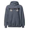 Hoodie Classic - Still Smiling black Heather Sport Dark Navy ein Produkt von SCHIETKRAM