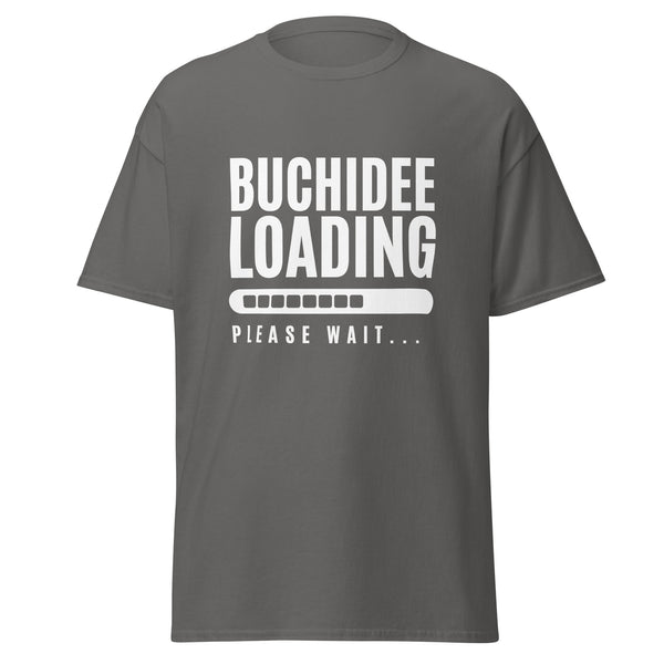 T-Shirt Classic - Buchidee Loading white Charcoal ein Produkt von SCHIETKRAM