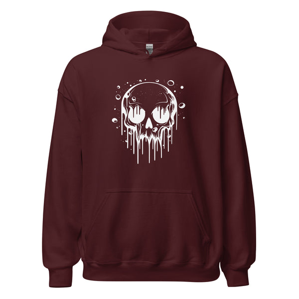 Hoodie Classic - Melting Skull white Maroon ein Produkt von SCHIETKRAM