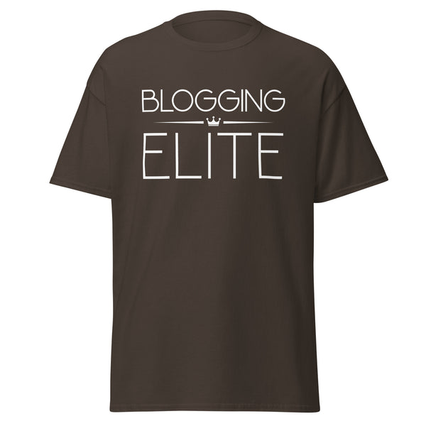 T-Shirt Classic - Blogging Elite white Dark Chocolate ein Produkt von SCHIETKRAM