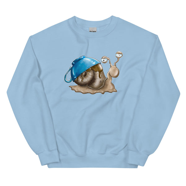Sweatshirt - Schnegge by Wanderkraehe Light Blue ein Produkt von SCHIETKRAM