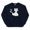 Sweatshirt - Ghost Cat by Wanderkraehe Navy ein Produkt von SCHIETKRAM