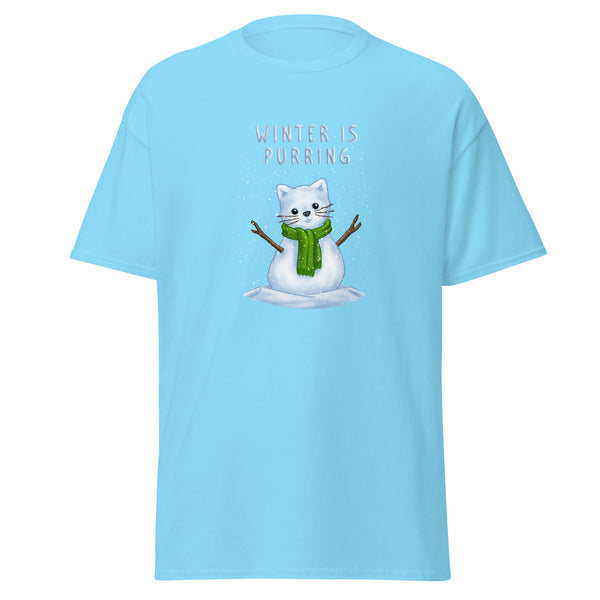 T-Shirt Classic - Weihnachts-Katze Schnee by Wanderkraehe Sky ein Produkt von SCHIETKRAM