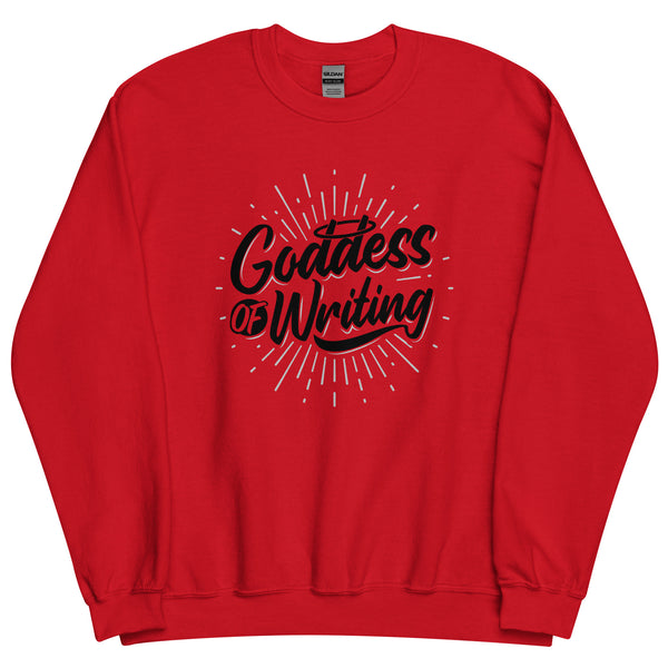 Sweatshirt - Goddess of Writing black Red ein Produkt von SCHIETKRAM