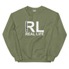 Sweatshirt - Real Life white Military Green ein Produkt von SCHIETKRAM