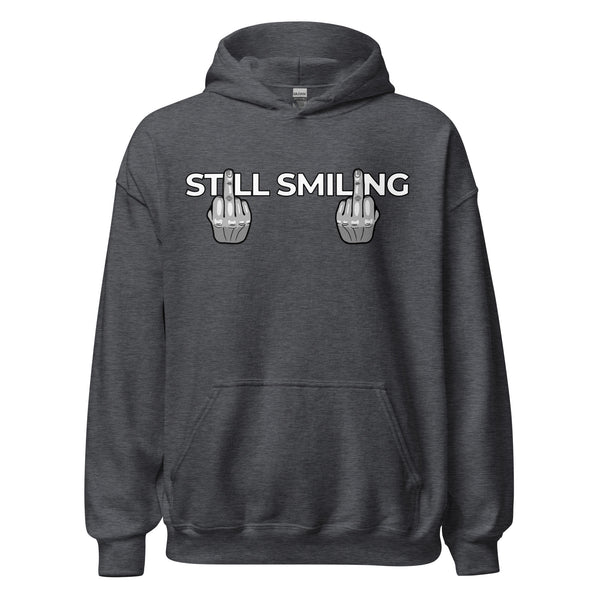 Hoodie Classic - Still Smiling white Dark Heather ein Produkt von SCHIETKRAM
