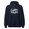 Hoodie Classic - Goddess of Writing white Navy ein Produkt von SCHIETKRAM