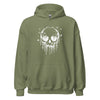 Hoodie Classic - Melting Skull white Military Green ein Produkt von SCHIETKRAM