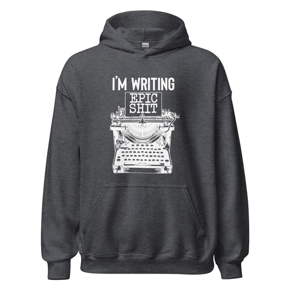 Hoodie Classic - I'm writing epic Shit white Dark Heather ein Produkt von SCHIETKRAM