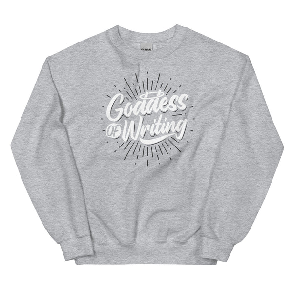 Sweatshirt - Goddess of Writing white Sport Grey ein Produkt von SCHIETKRAM