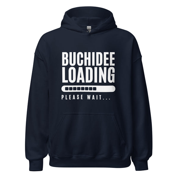 Hoodie Classic - Buchidee Loading white Navy ein Produkt von SCHIETKRAM