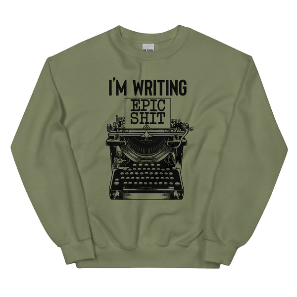 Sweatshirt - Writing Epic Shit black Military Green ein Produkt von SCHIETKRAM