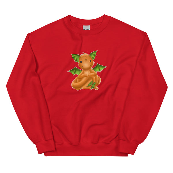 Sweatshirt - Kürben-Drache by Wanderkraehe Red ein Produkt von SCHIETKRAM