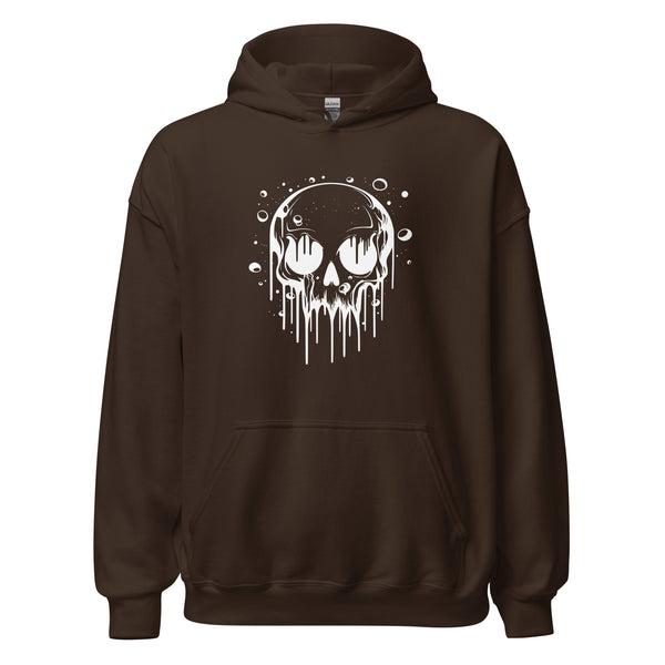 Hoodie Classic - Melting Skull white Dark Chocolate ein Produkt von SCHIETKRAM