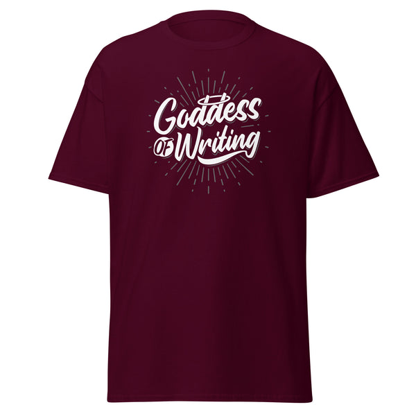 T-Shirt Classic - Goddess of Writing Maroon ein Produkt von SCHIETKRAM