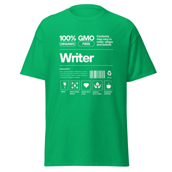 T-Shirt Classic - Writer white Irish Green ein Produkt von SCHIETKRAM