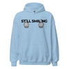 Hoodie Classic - Still Smiling black Light Blue ein Produkt von SCHIETKRAM