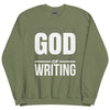Sweatshirt - God of Writing Military Green ein Produkt von SCHIETKRAM