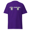 T-Shirt Classic - Still Smiling white Purple ein Produkt von SCHIETKRAM