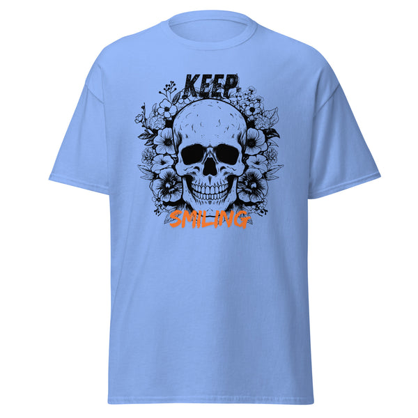 T-Shirt Classic - Keep Smiling Carolina Blue ein Produkt von SCHIETKRAM