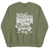 Sweatshirt - Anything Worth Having white Military Green ein Produkt von SCHIETKRAM