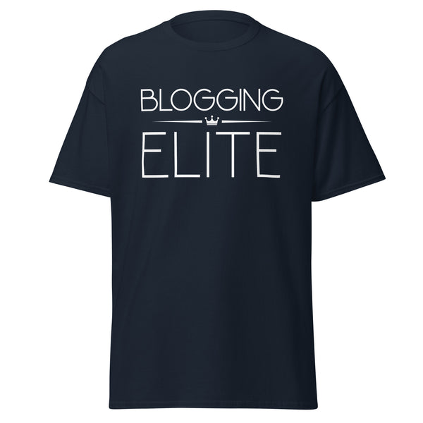T-Shirt Classic - Blogging Elite white Navy ein Produkt von SCHIETKRAM