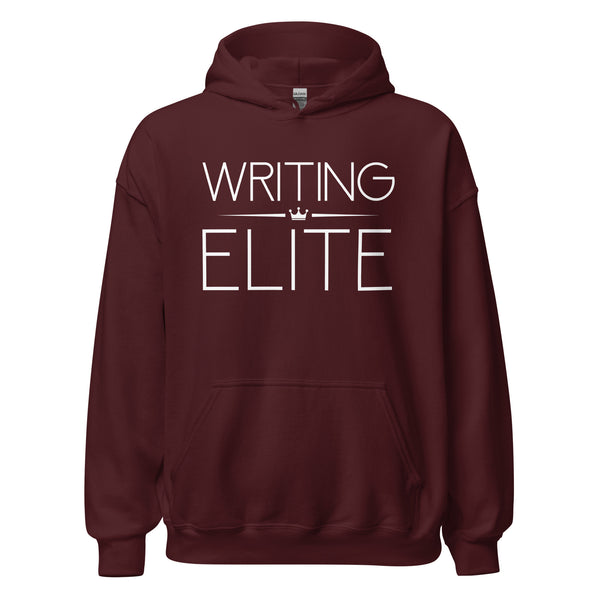 Hoodie Classic - Writing Elite white Maroon ein Produkt von SCHIETKRAM