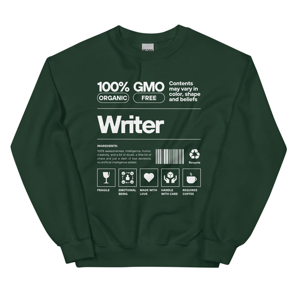 Sweatshirt - Writer white Forest Green ein Produkt von SCHIETKRAM