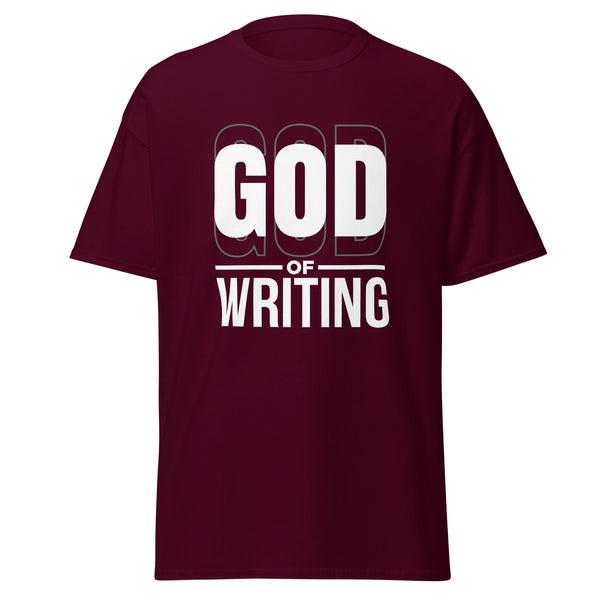 T-Shirt Classic - God of Writing Maroon ein Produkt von SCHIETKRAM