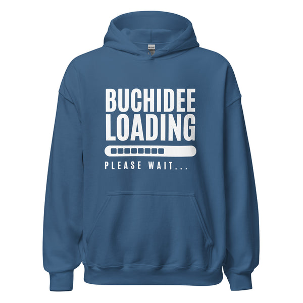 Hoodie Classic - Buchidee Loading white Indigo Blue ein Produkt von SCHIETKRAM