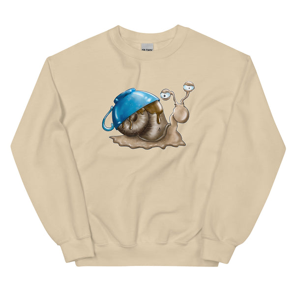 Sweatshirt - Schnegge by Wanderkraehe Sand ein Produkt von SCHIETKRAM