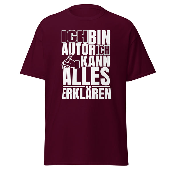T-Shirt Classic - Ich kann alles erklären white Maroon ein Produkt von SCHIETKRAM