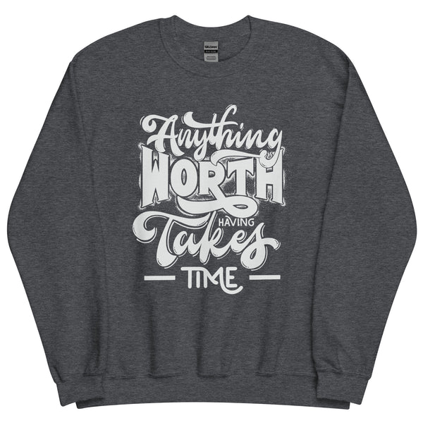 Sweatshirt - Anything Worth Having white Dark Heather ein Produkt von SCHIETKRAM