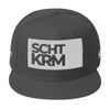 Snapback Hat - SCHTKRM 3D white Charcoal gray ein Produkt von SCHIETKRAM