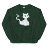 Sweatshirt - Ghost Cat by Wanderkraehe Forest Green ein Produkt von SCHIETKRAM