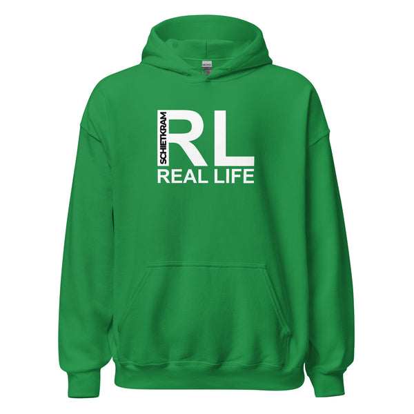 Hoodie Classic - Real Life white Irish Green ein Produkt von SCHIETKRAM