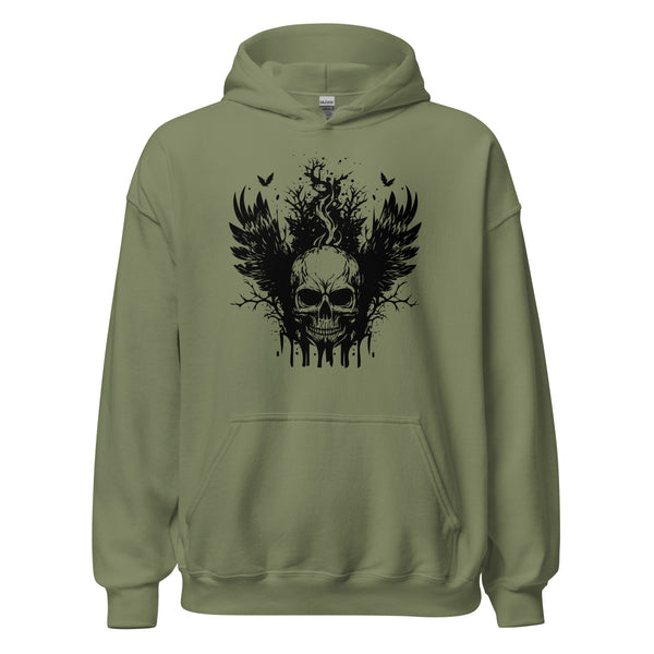 Hoodie Classic - Angry Skull Military Green ein Produkt von SCHIETKRAM