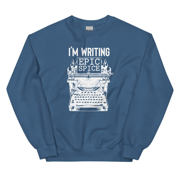 Sweatshirt - I'm writing epic spice white Indigo Blue ein Produkt von SCHIETKRAM