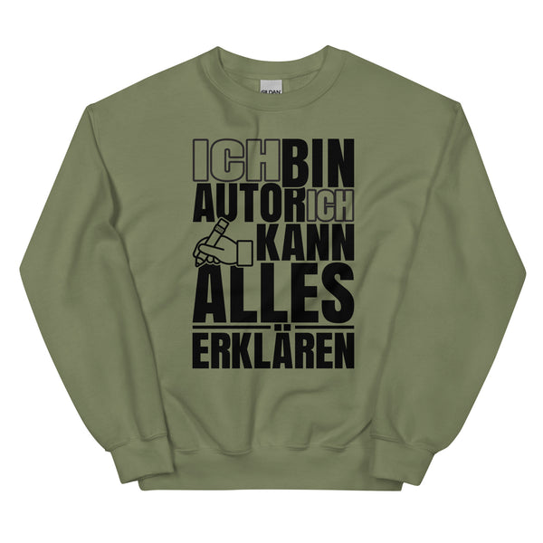 Sweatshirt - Ich kann alles erklären black Military Green ein Produkt von SCHIETKRAM