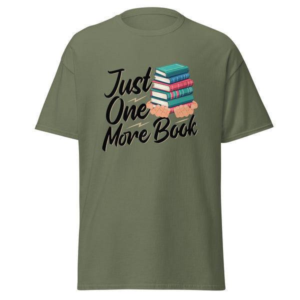 T-Shirt Classic - Just one more Book Military Green ein Produkt von SCHIETKRAM
