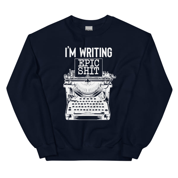 Sweatshirt - Writing Epic Shit white Navy ein Produkt von SCHIETKRAM
