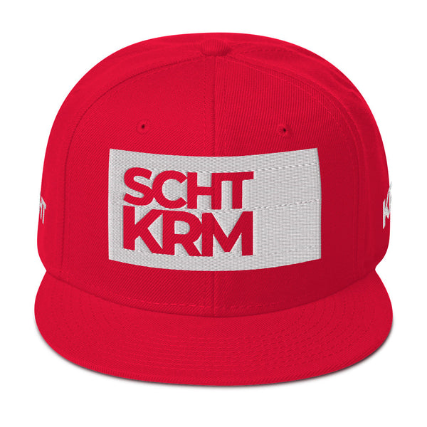 Snapback Hat - SCHTKRM 3D white Red ein Produkt von SCHIETKRAM