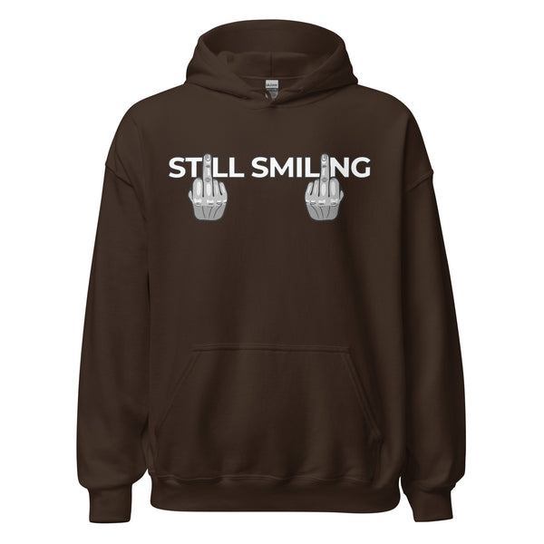 Hoodie Classic - Still Smiling white Dark Chocolate ein Produkt von SCHIETKRAM