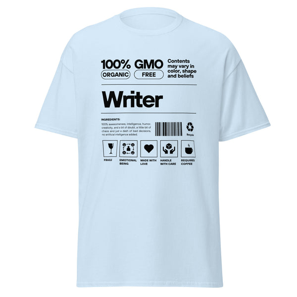 T-Shirt Classic - Writer black Light Blue ein Produkt von SCHIETKRAM