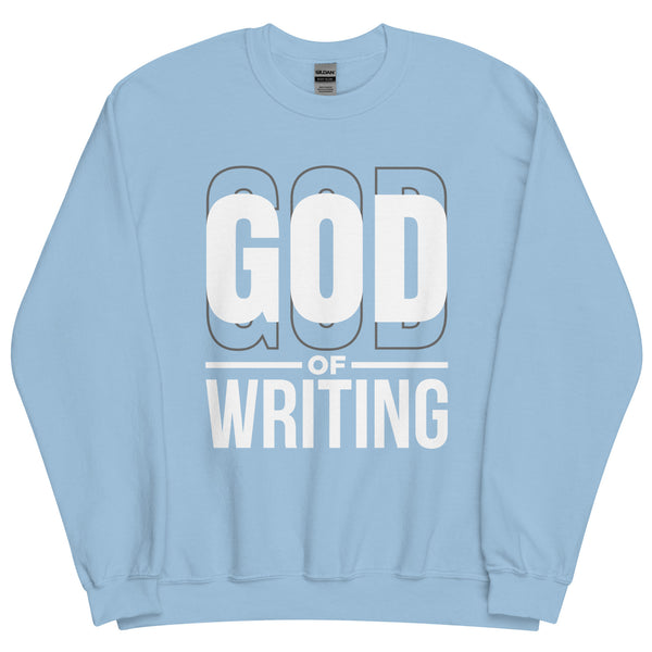Sweatshirt - God of Writing Light Blue ein Produkt von SCHIETKRAM