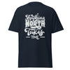 T-Shirt Classic - Anything worth having white Navy ein Produkt von SCHIETKRAM