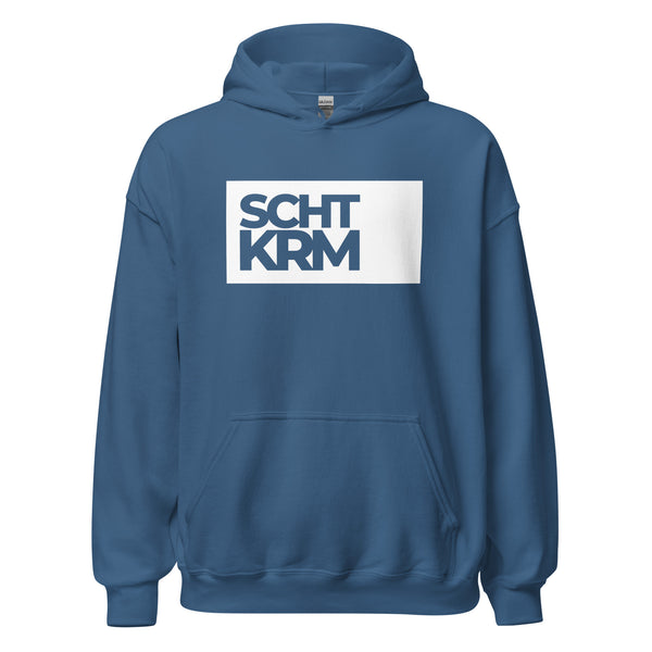 Hoodie Classic - SCHTKRM white Indigo Blue ein Produkt von SCHIETKRAM