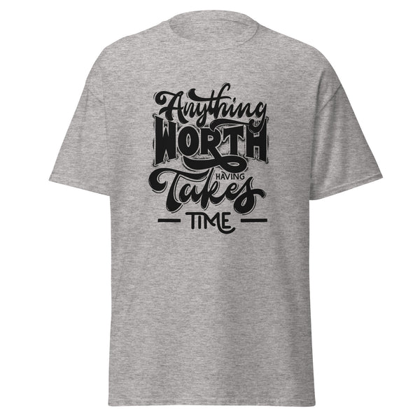 T-Shirt Classic - Anything worth having black Sport Grey ein Produkt von SCHIETKRAM